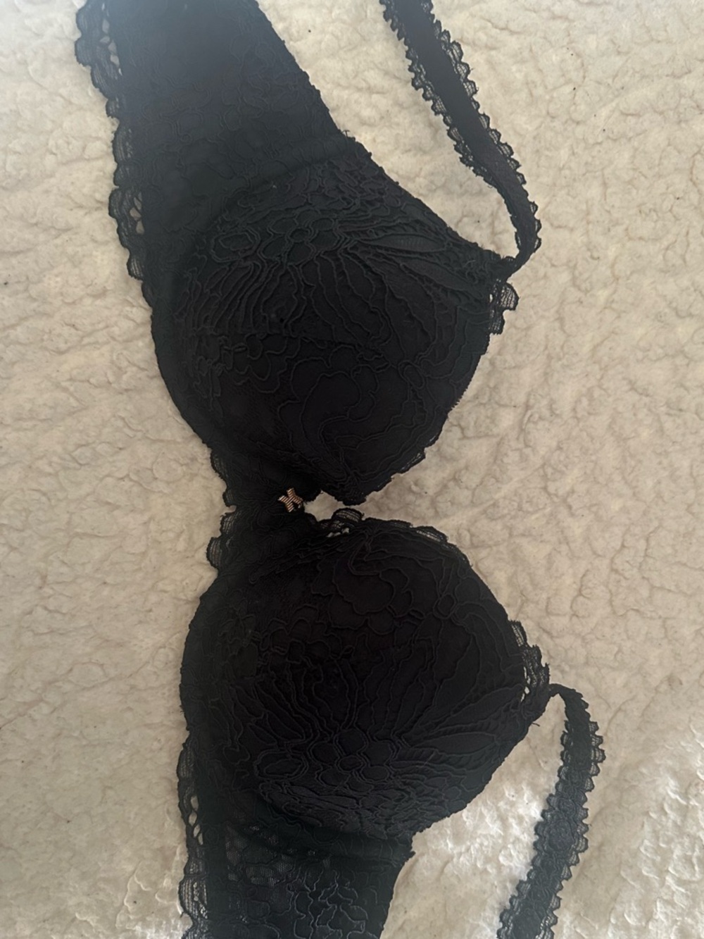 Savage X Fenty 34C Black Lace Push-Up Bra - Picture 6 of 6